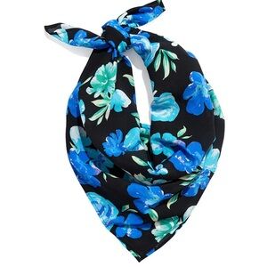 WeWoreWhat Black and Blue Floral Scarf